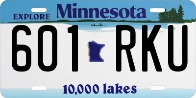 MN license plate 601RKU