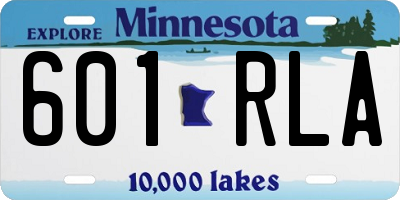 MN license plate 601RLA