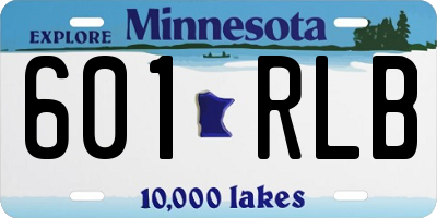 MN license plate 601RLB