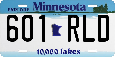 MN license plate 601RLD
