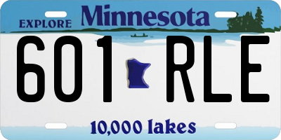 MN license plate 601RLE