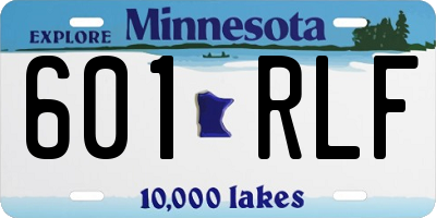 MN license plate 601RLF