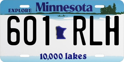 MN license plate 601RLH