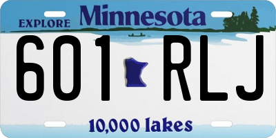 MN license plate 601RLJ