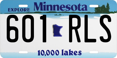 MN license plate 601RLS