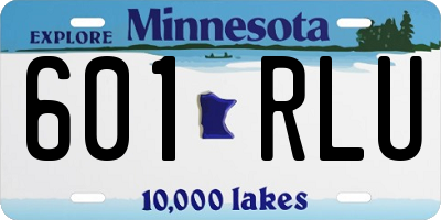MN license plate 601RLU