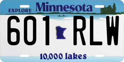 MN license plate 601RLW
