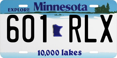 MN license plate 601RLX