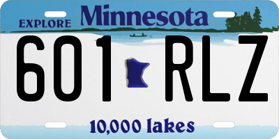 MN license plate 601RLZ