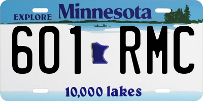 MN license plate 601RMC