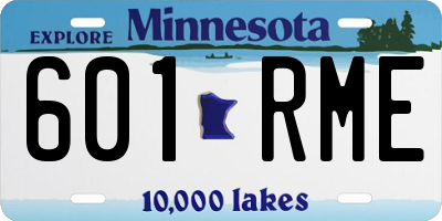 MN license plate 601RME