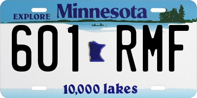 MN license plate 601RMF