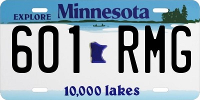 MN license plate 601RMG