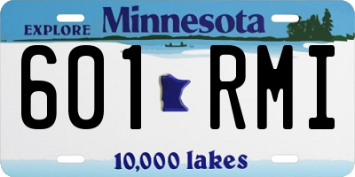 MN license plate 601RMI
