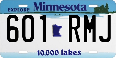 MN license plate 601RMJ