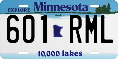 MN license plate 601RML