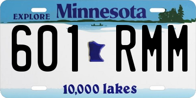 MN license plate 601RMM
