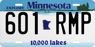 MN license plate 601RMP