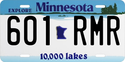 MN license plate 601RMR