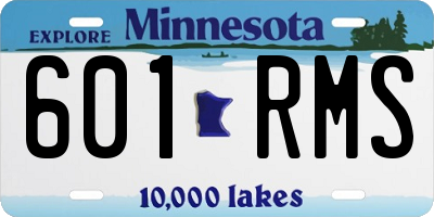 MN license plate 601RMS