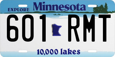 MN license plate 601RMT
