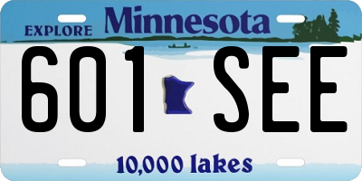 MN license plate 601SEE