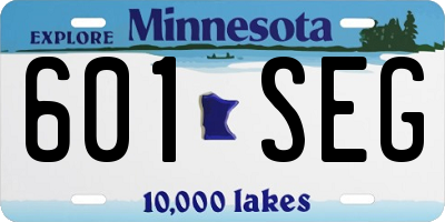 MN license plate 601SEG