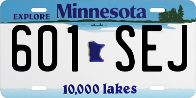 MN license plate 601SEJ