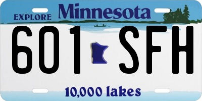 MN license plate 601SFH