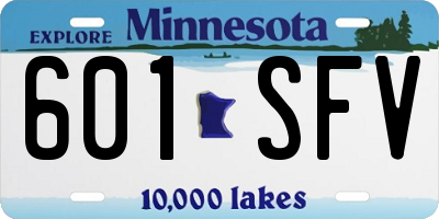 MN license plate 601SFV