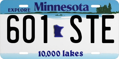 MN license plate 601STE