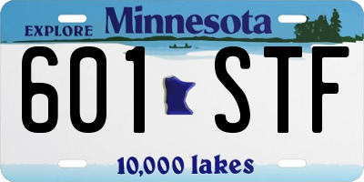 MN license plate 601STF