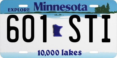 MN license plate 601STI