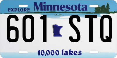MN license plate 601STQ