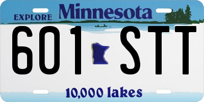 MN license plate 601STT