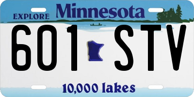 MN license plate 601STV