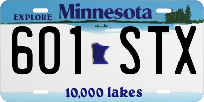 MN license plate 601STX