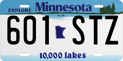 MN license plate 601STZ