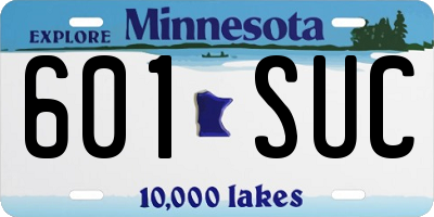 MN license plate 601SUC