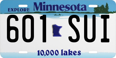 MN license plate 601SUI