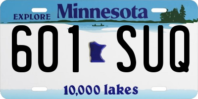 MN license plate 601SUQ