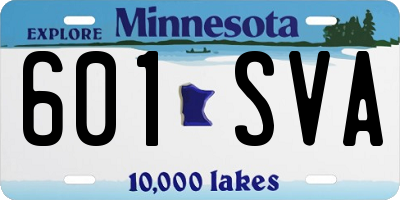 MN license plate 601SVA