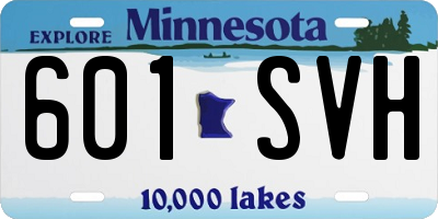 MN license plate 601SVH