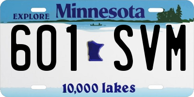 MN license plate 601SVM