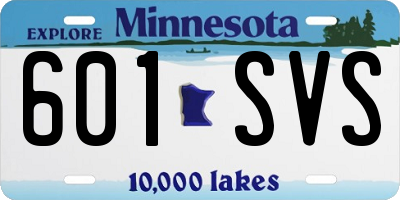 MN license plate 601SVS