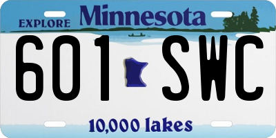 MN license plate 601SWC