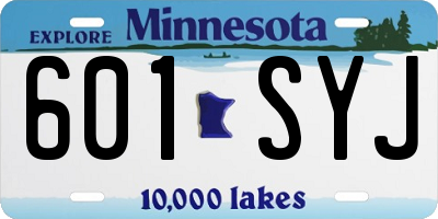 MN license plate 601SYJ