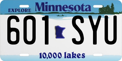 MN license plate 601SYU