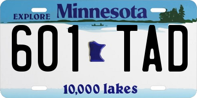 MN license plate 601TAD