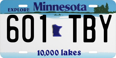 MN license plate 601TBY